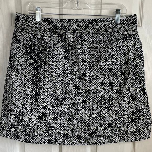 T By Talbots UPF 50 Skort Sz SLP Stretch Black White Pickleball Golf Hiking - Picture 5 of 13